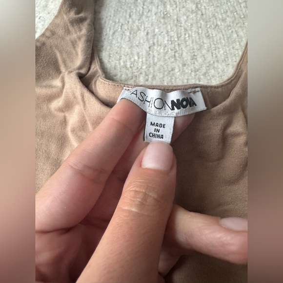 Fashion Nova Tan Midi Dress - Picture 3 of 3